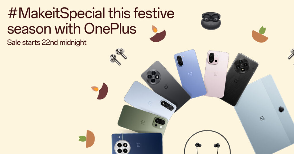 OnePlus announces Diwali festive season sale, unveils series of offers across smartphones, tablets and TWS products