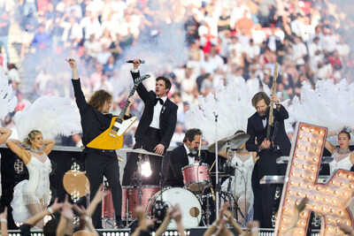 THE KILLERS headline the UEFA Champions League Final Kick Off Show presented by Pepsi at the Puskás Aréna in Budapest, via Getty Images. (PRNewsfoto/Pepsi)