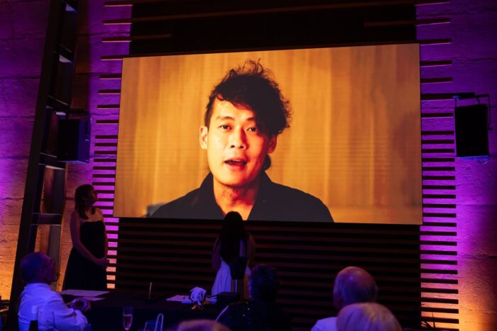 Bob Nguyen ACS accepting his awards by video link