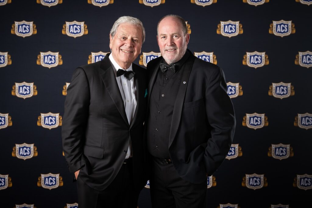 (l-r) Ray Martin AM and ACS national president Brent Crockett ACS